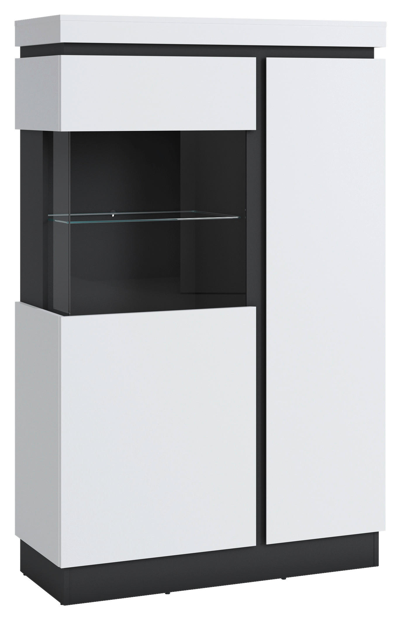 Highboard Campania Anthrazit, Weiß B: 103,6 Cm