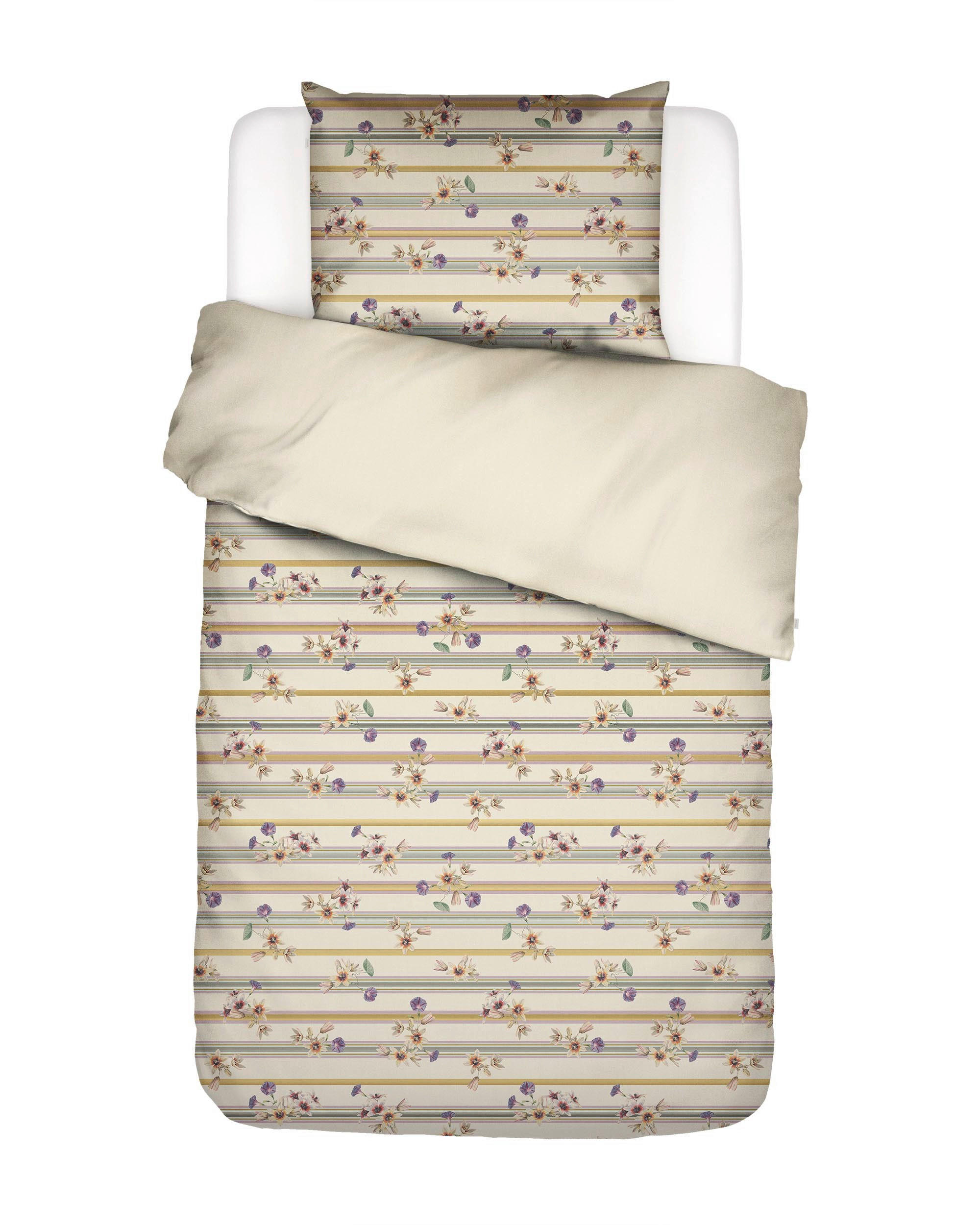 WENDEBETTWÄSCHE 155/220 cm AMARE Satin  - Perlmutt, KONVENTIONELL, Textil (155/220cm) - Essenza