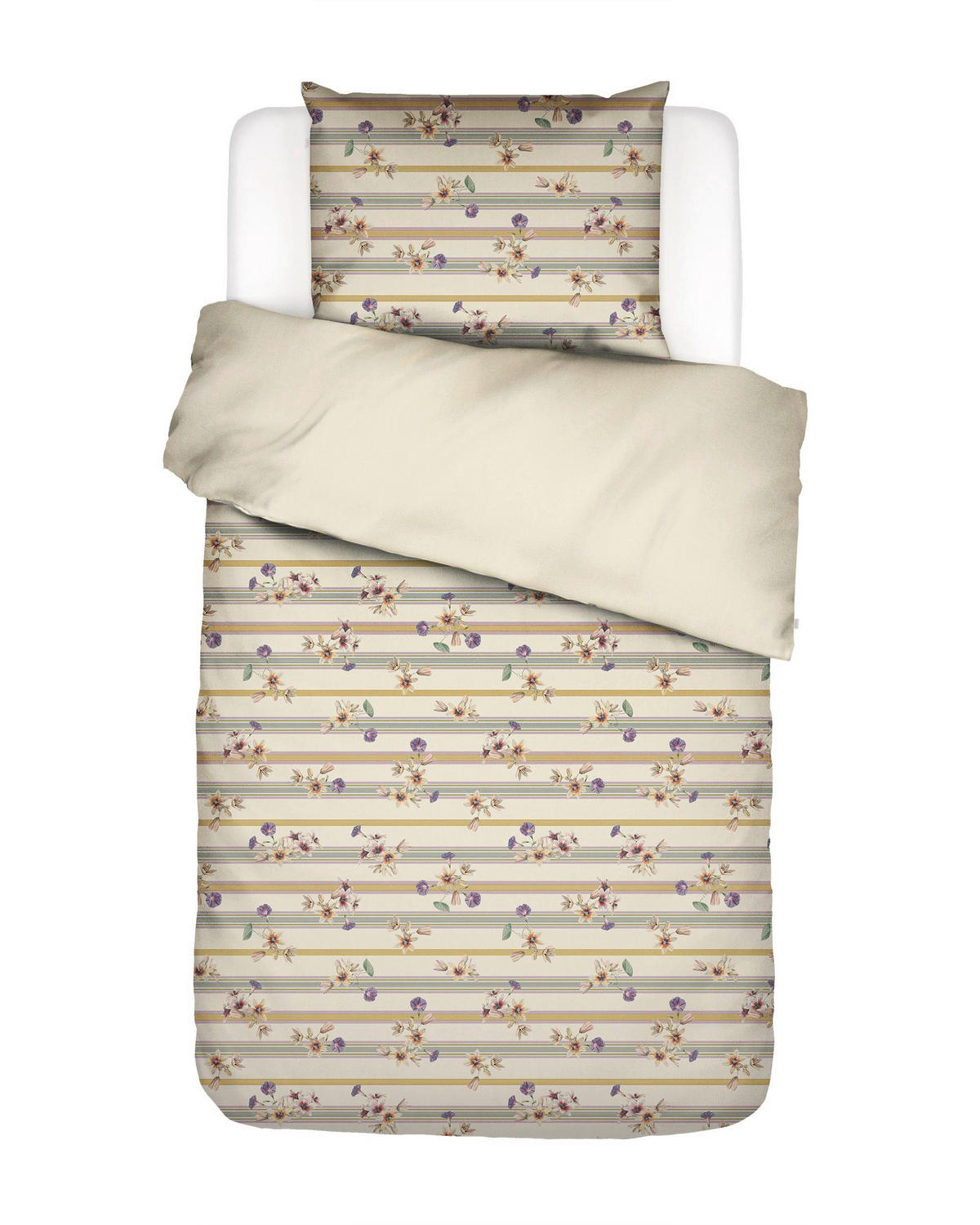 WENDEBETTWÄSCHE AMARE Satin 155/220 cm  - Perlmutt, KONVENTIONELL, Textil (155/220cm) - Essenza