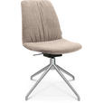 STUHL  in Aluminium Velours Metall, Textil  - Ecru/Alufarben, Design, Textil/Metall (46/81,5-84,5/55cm) - Johann Jakob