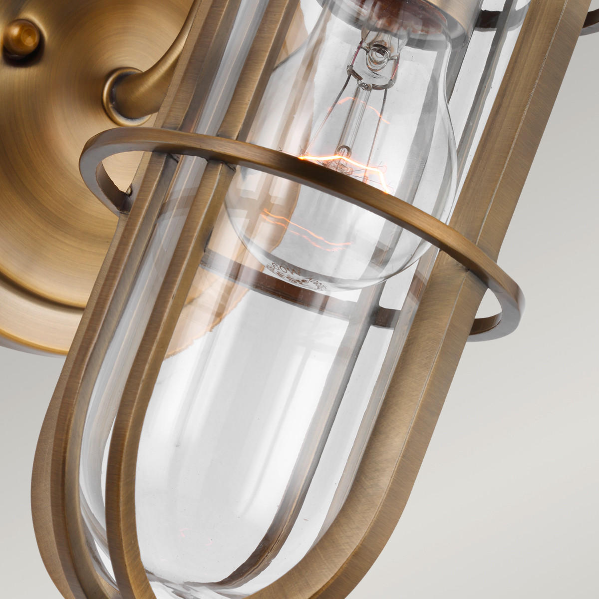 WANDLEUCHTE - Messingfarben, Konventionell, Glas/Metall (14/19,7/31,1cm) - Elstead Lighting