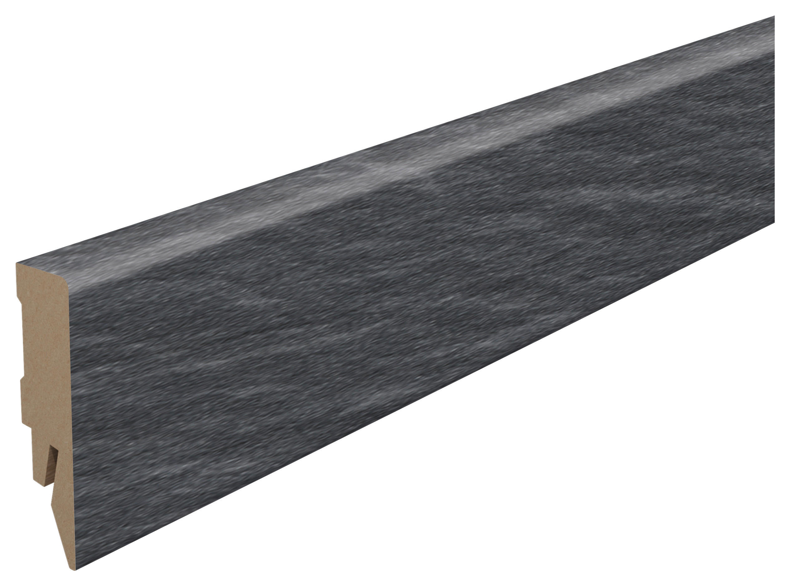 Egger Holzwerkstoffe Sockelleiste Kubische Leiste Schwarz 1.4x5.8x240 cm