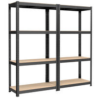 SCHWERLASTREGAL 80/160/40 cm  - Schwarz/Naturfarben, Trend, Holzwerkstoff/Metall (80/160/40cm) - Boxxx