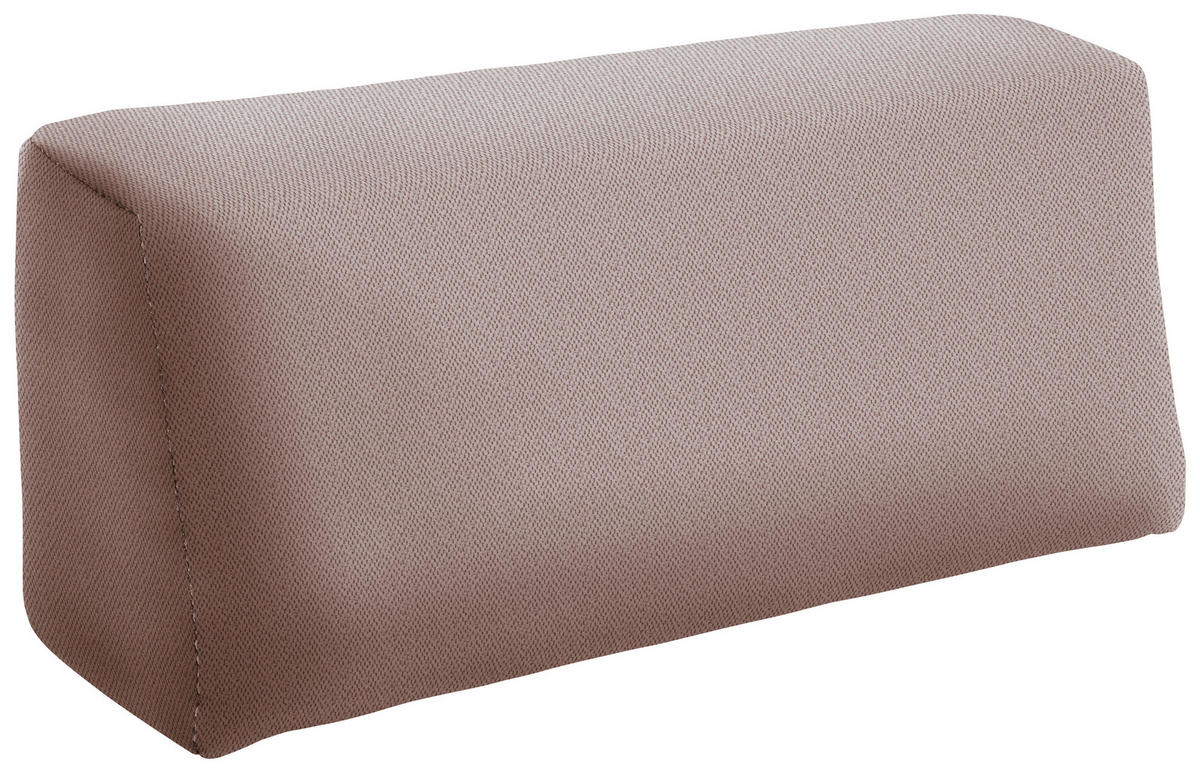 SCHLAFSOFA in Flachgewebe Altrosa  - Buchefarben/Schwarz, Konventionell, Holz/Kunststoff (255/86/123cm) - Livetastic