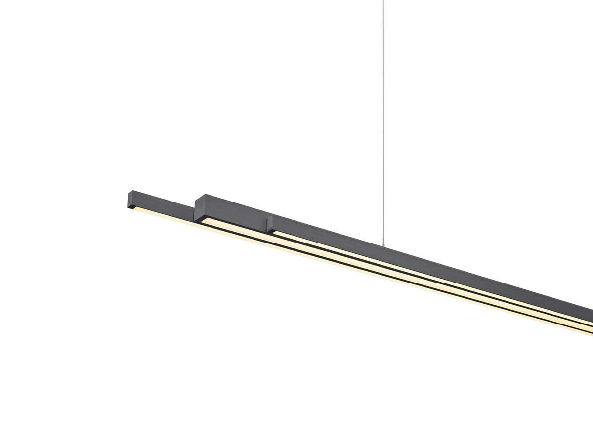 LED-HÄNGELEUCHTE 120-225/5/60-180 cm  - Anthrazit, Design, Metall (120-225/5/60-180cm) - Bankamp
