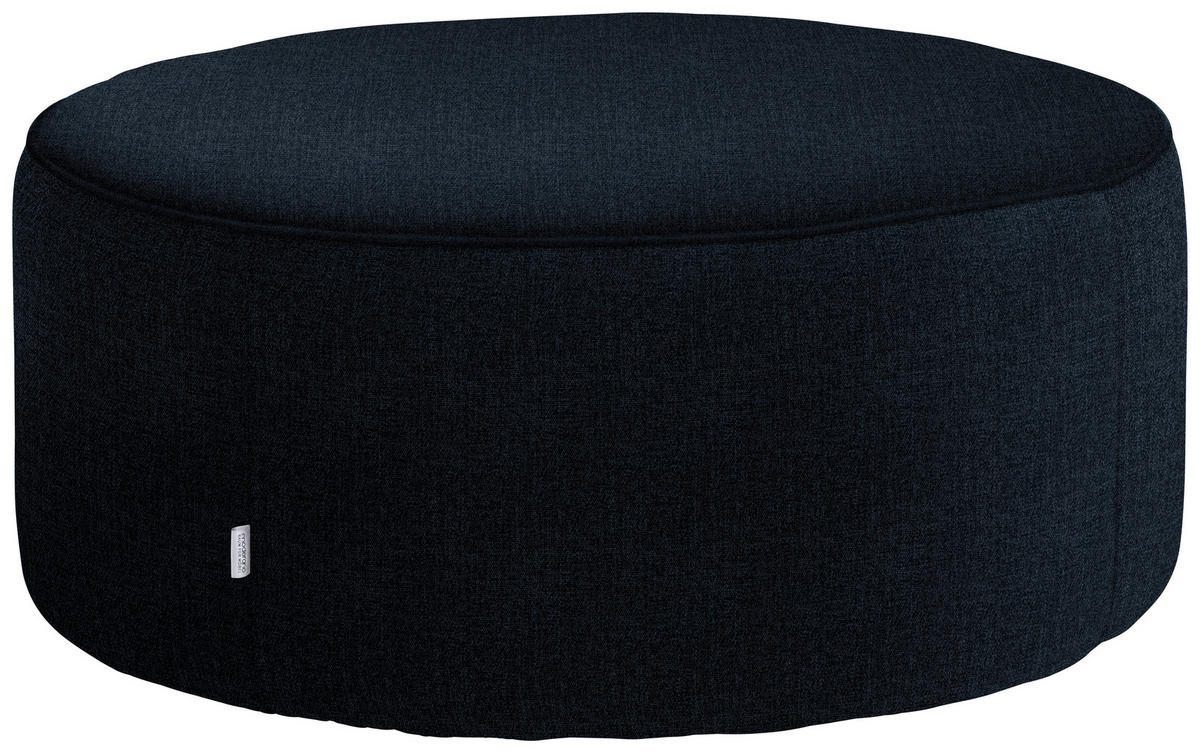 HOCKER in Textil Dunkelblau  - Dunkelblau, Design, Textil (80/33/80cm) - Belluti