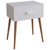 NACHTTISCH 44,5/60/30 cm  in Weiss  - Honigeiche/Weiss, Modern, Holzwerkstoff (44,5/60/30cm) - MID.YOU