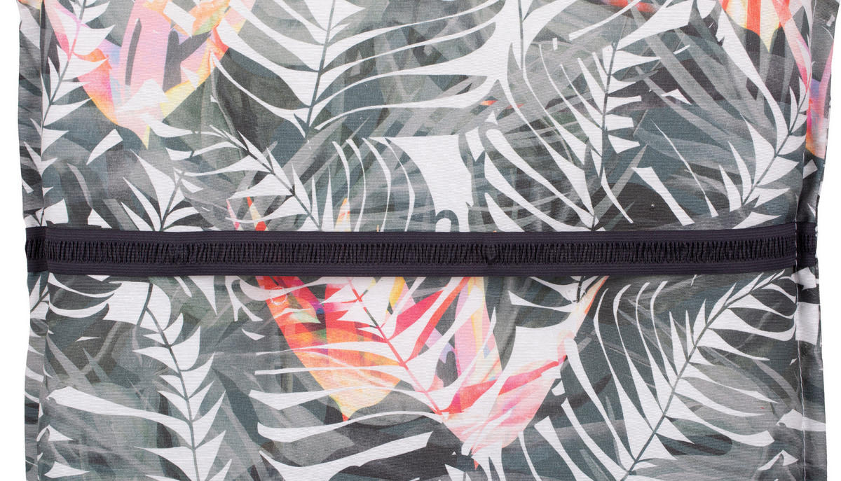 SESSELAUFLAGE Blätter  - Grau, Basics, Textil (118/46/8cm) - Gardenson