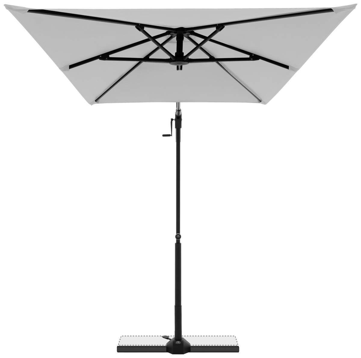 AMPELSCHIRM ca. 240x135 cm  - Hellgrau/Schwarz, Basics, Textil/Metall (240/135cm) - Doppler