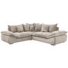 ECKSOFA Hellbraun Velours  - Chromfarben/Hellbraun, KONVENTIONELL, Kunststoff/Textil (247/247cm) - Carryhome