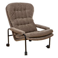 FÅTÖLJ i metall, plast, textil brun, svart  - brun/svart, Design, metall/textil (78/95/99cm) - Best Price