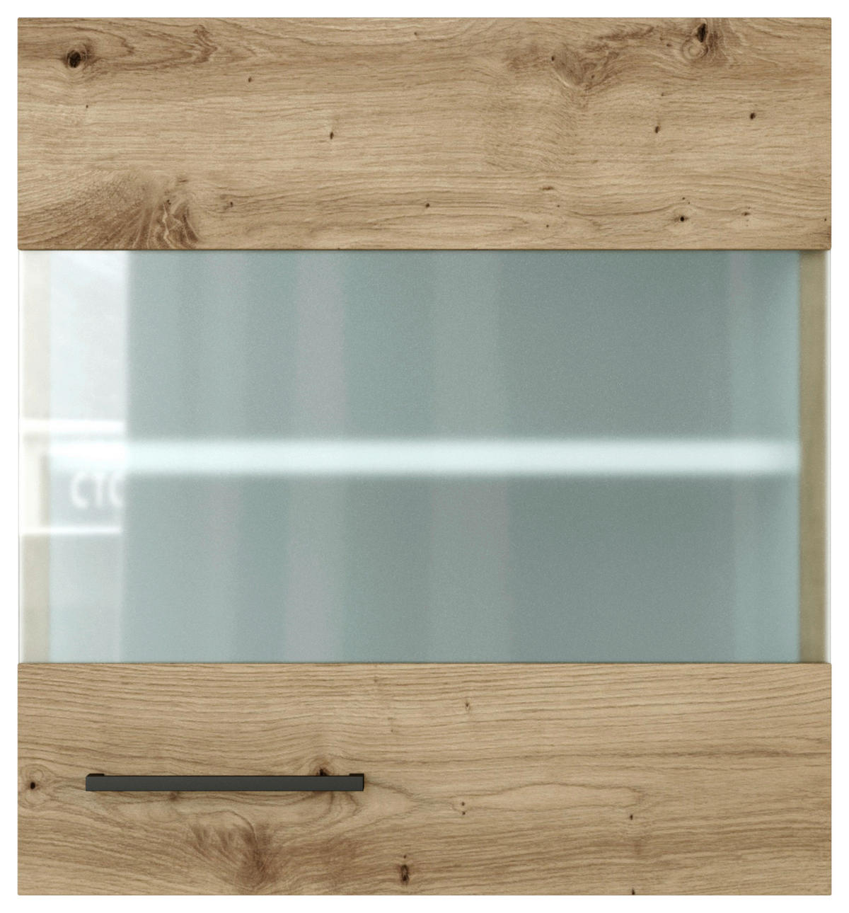 KÜCHENOBERSCHRANK 50/54,8/32 cm  in Eiche Artisan  - Schwarz/Eiche Artisan, KONVENTIONELL, Holzwerkstoff/Metall (50/54,8/32cm) - FlexWell
