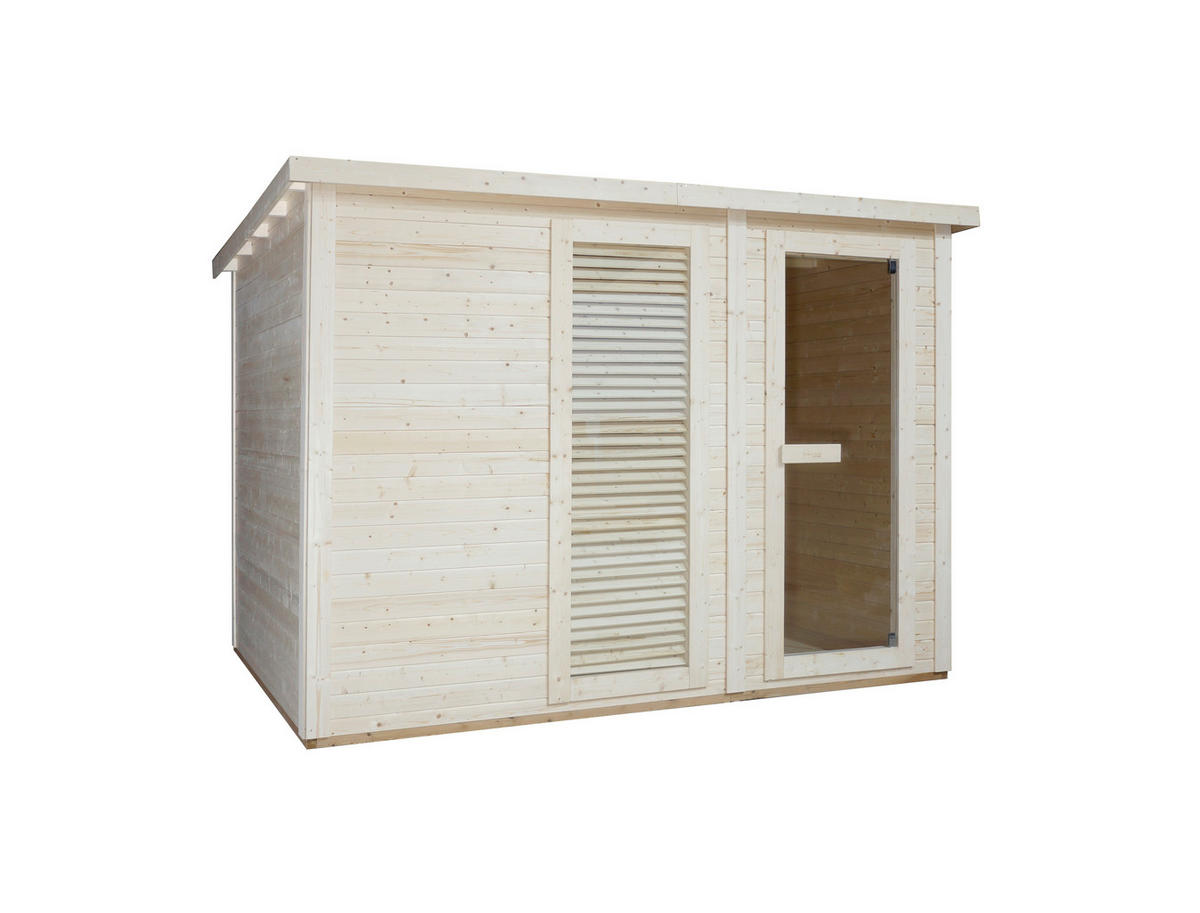 SAUNA für 4-5 Personen Vaasa  - Naturfarben, KONVENTIONELL, Holz (310/230/219,5cm) - Sanotechnik