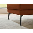 ECKSOFA  in Flachgewebe Kupferfarben Armteilverstellung, Relaxfunktion, Drehsitzfunktion  175-224/255-365 cm  - Schwarz/Kupferfarben, Design, Textil/Metall (175-224/255-365cm) - Dieter Knoll