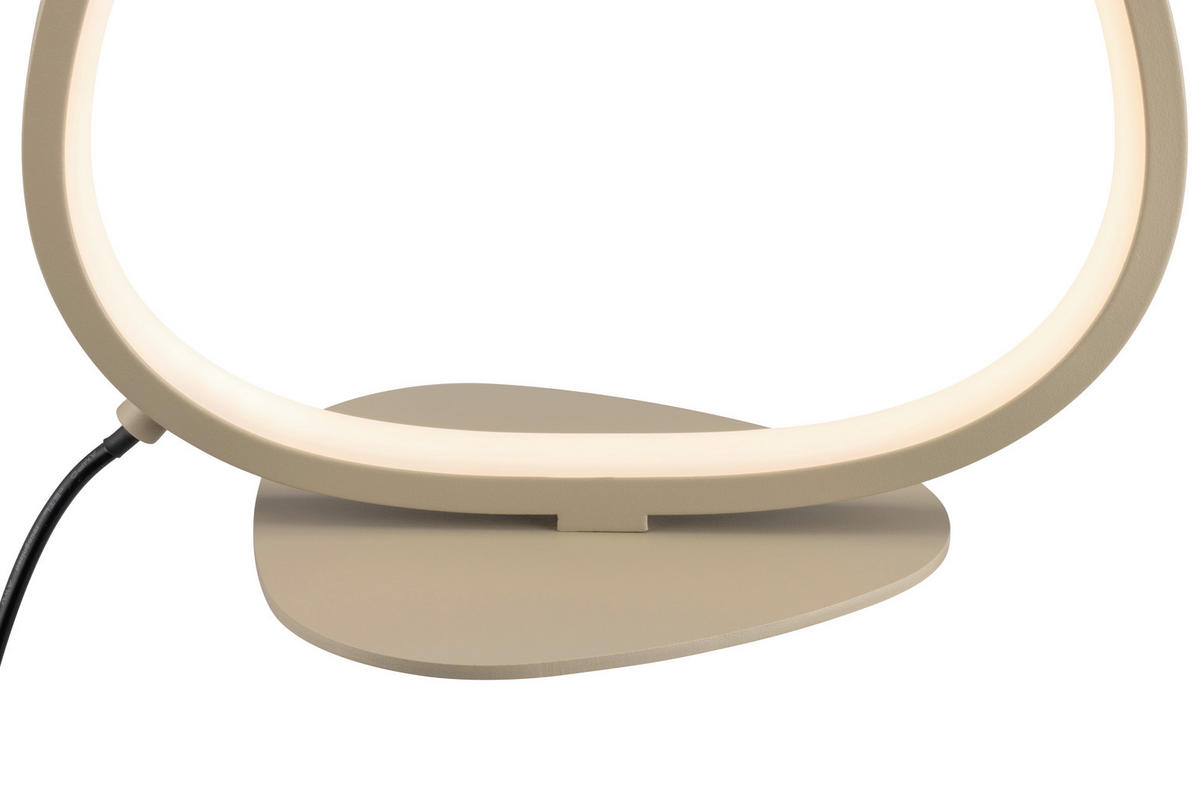 LED-TISCHLEUCHTE   - Sandfarben, Design, Kunststoff/Metall (22,6l) - Novel