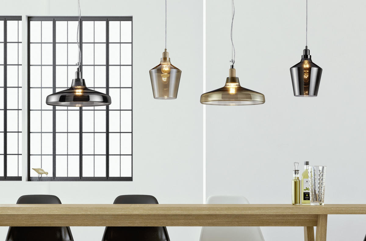 LUSTER  20/130 cm      - boja aluminijuma, Lajfstajl, staklo/metal (20/130cm)