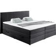 BOXSPRINGBETT 180/200 cm  in Schwarz  - Schwarz, Design, Kunststoff/Textil (180/200cm) - Carryhome