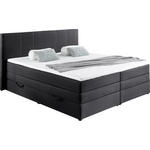 BOXSPRINGBETT 180/200 cm  in Schwarz  - Schwarz, Design, Kunststoff/Textil (180/200cm) - Carryhome