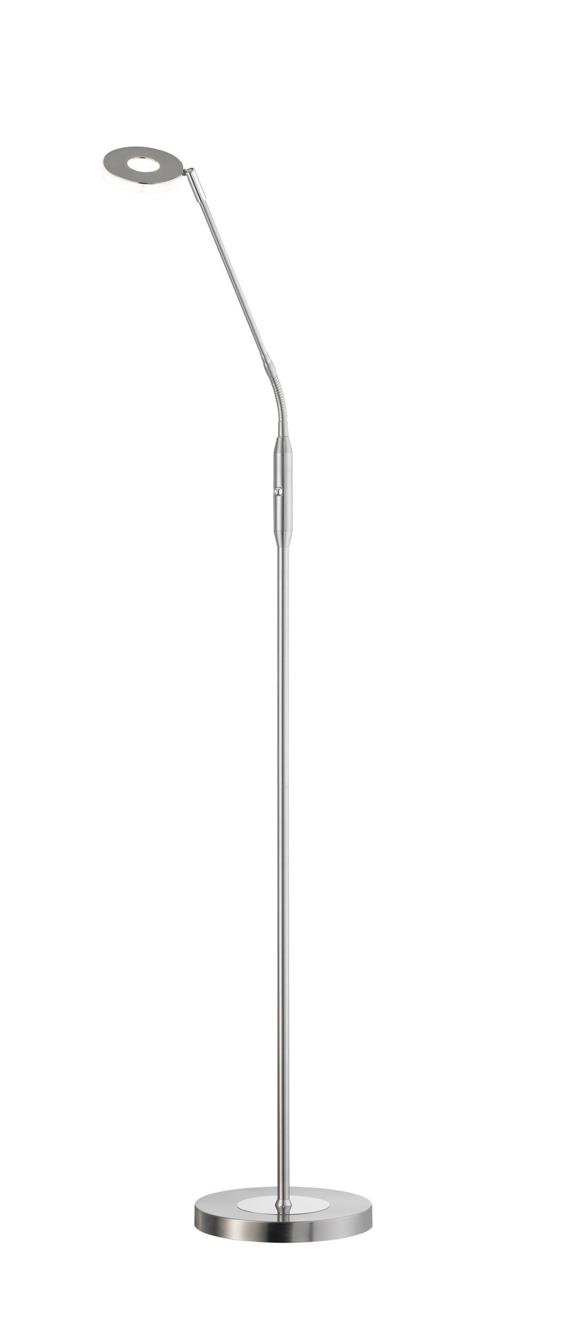 LED-STEHLEUCHTE 23/150 cm    - Chromfarben/Nickelfarben, Design, Glas/Metall (23/150cm) - Fischer & Honsel