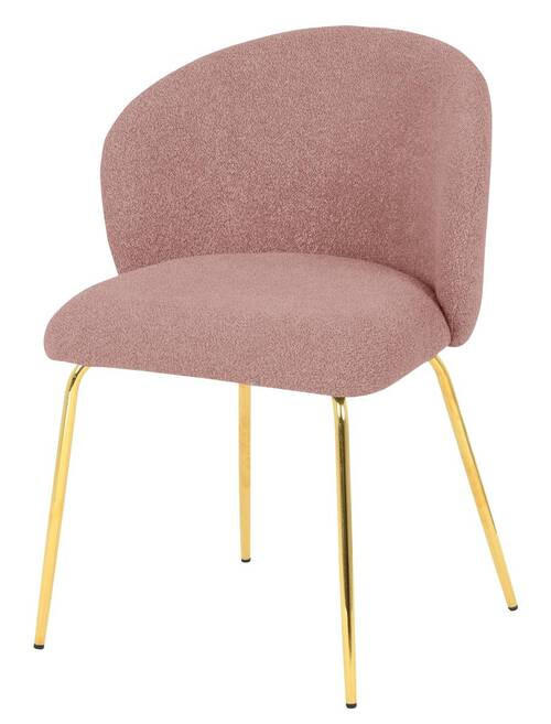STOLICA  pink       - pink/zlatna, Moderno, drvo/metal (56/78/58cm) - Mömax