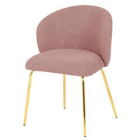 STOLICA  pink       - pink/zlatna, Moderno, drvo/metal (56/78/58cm) - Mömax