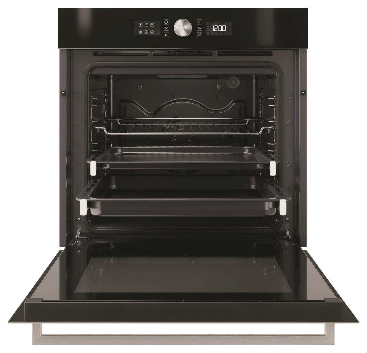 EINBAUBACKOFEN BIK5DH8FS2ES  - Edelstahlfarben/Schwarz, Basics, Glas/Metall (59,5/59,5/56,4cm) - Bauknecht