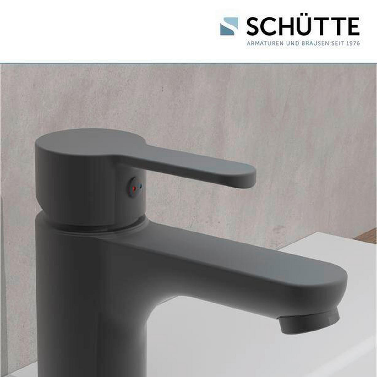 WASCHTISCHARMATUR 44106  - Schwarz, KONVENTIONELL, Metall (5,0/13,0/14,5cm) - Schütte