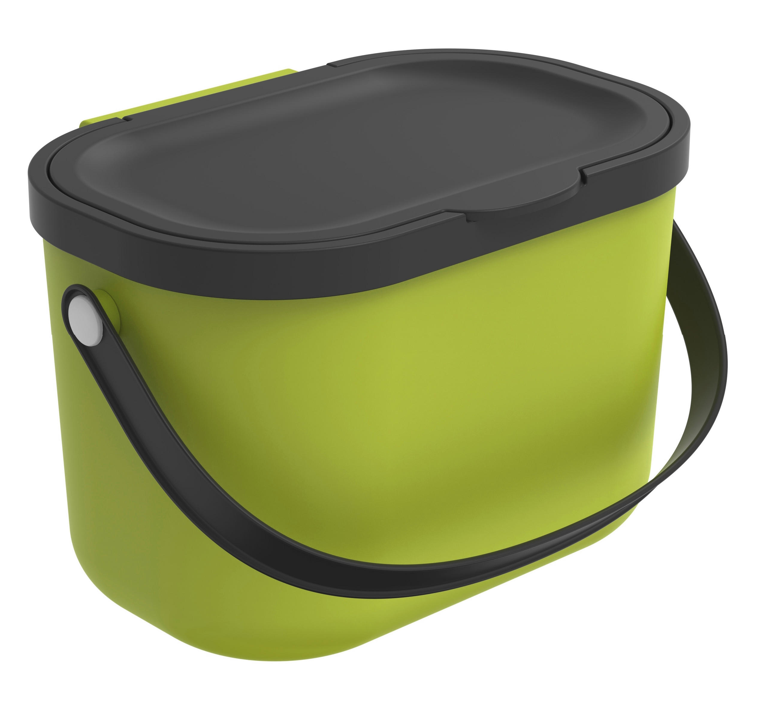 KBELÍK NA KOMPOST  3,2 l - zelená, Basics, plast (22,2/17,2/15cm) - Rotho
