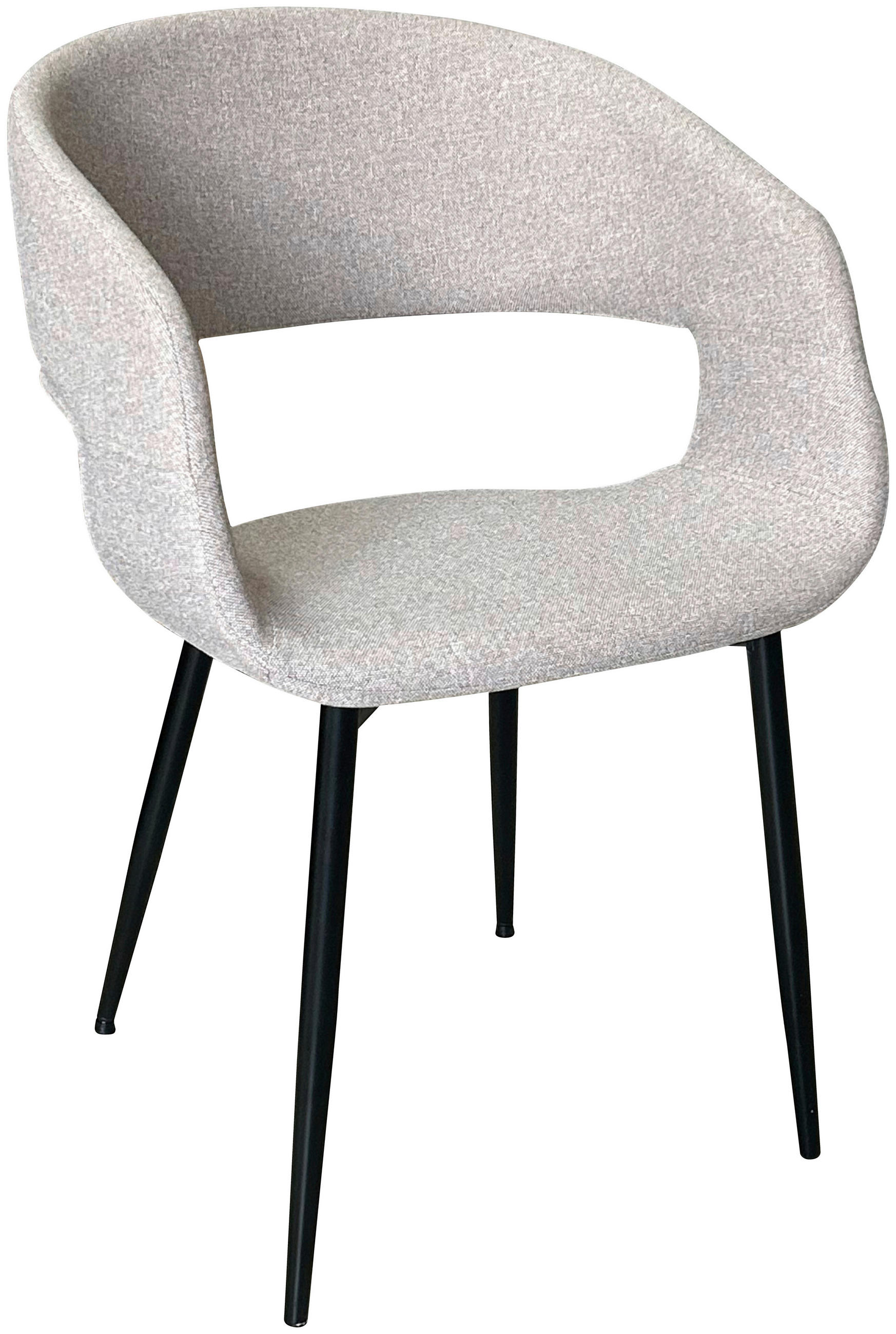 ŽIDLE S PODRUČKAMI, ocel, tkaná látka, světle šedá - černá/světle šedá, Design, kov/textil (52/77/50,5cm) - Boxxx