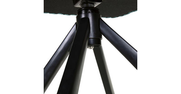 STUHL Chenille Petrol - Petrol/Schwarz, Design, Textil/Metall (62/80/56cm) - Landscape