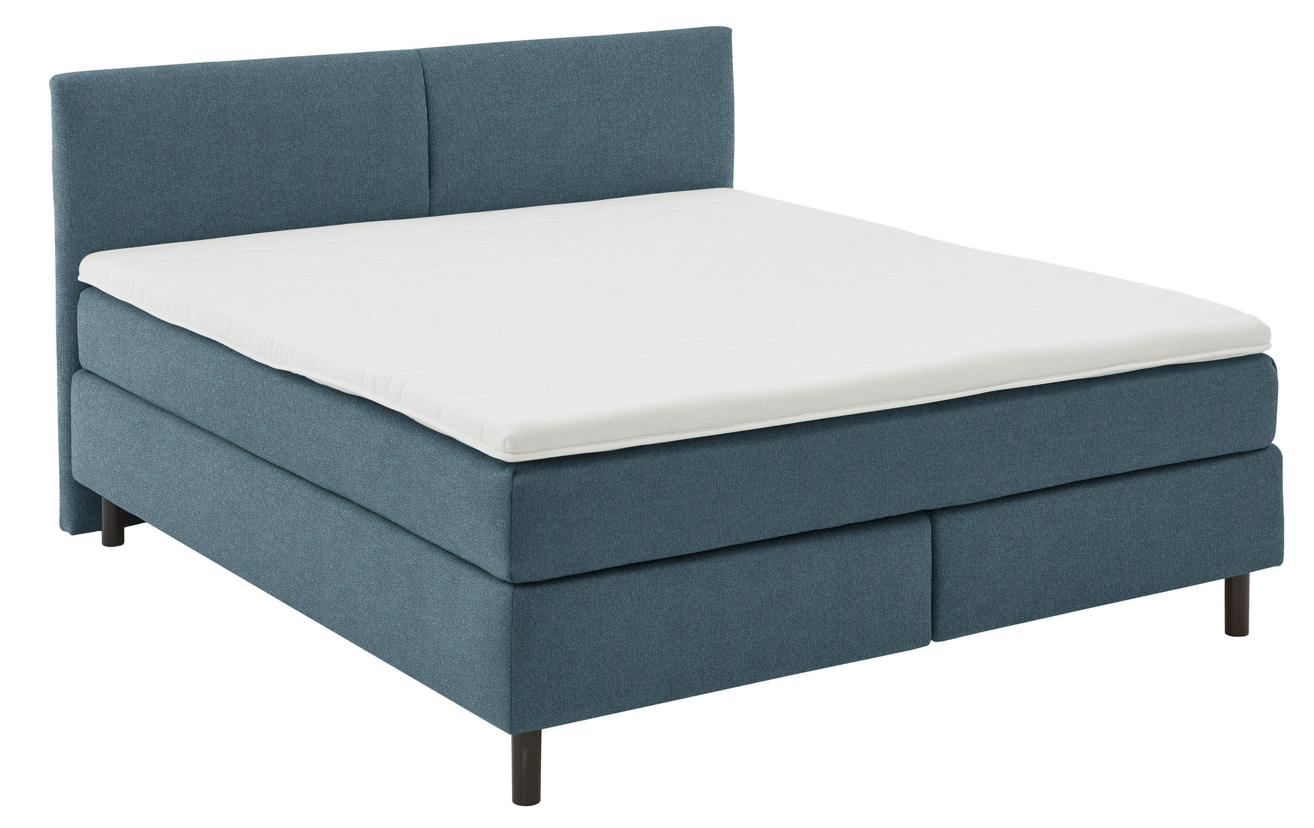 BOXSPRINGBETT - Blau/Schwarz, MODERN, Kunststoff/Textil (180/200cm) - Beldomo - Sleep