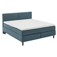 BOXSPRINGBETT - Blau/Schwarz, MODERN, Kunststoff/Textil (180/200cm) - Beldomo - Sleep