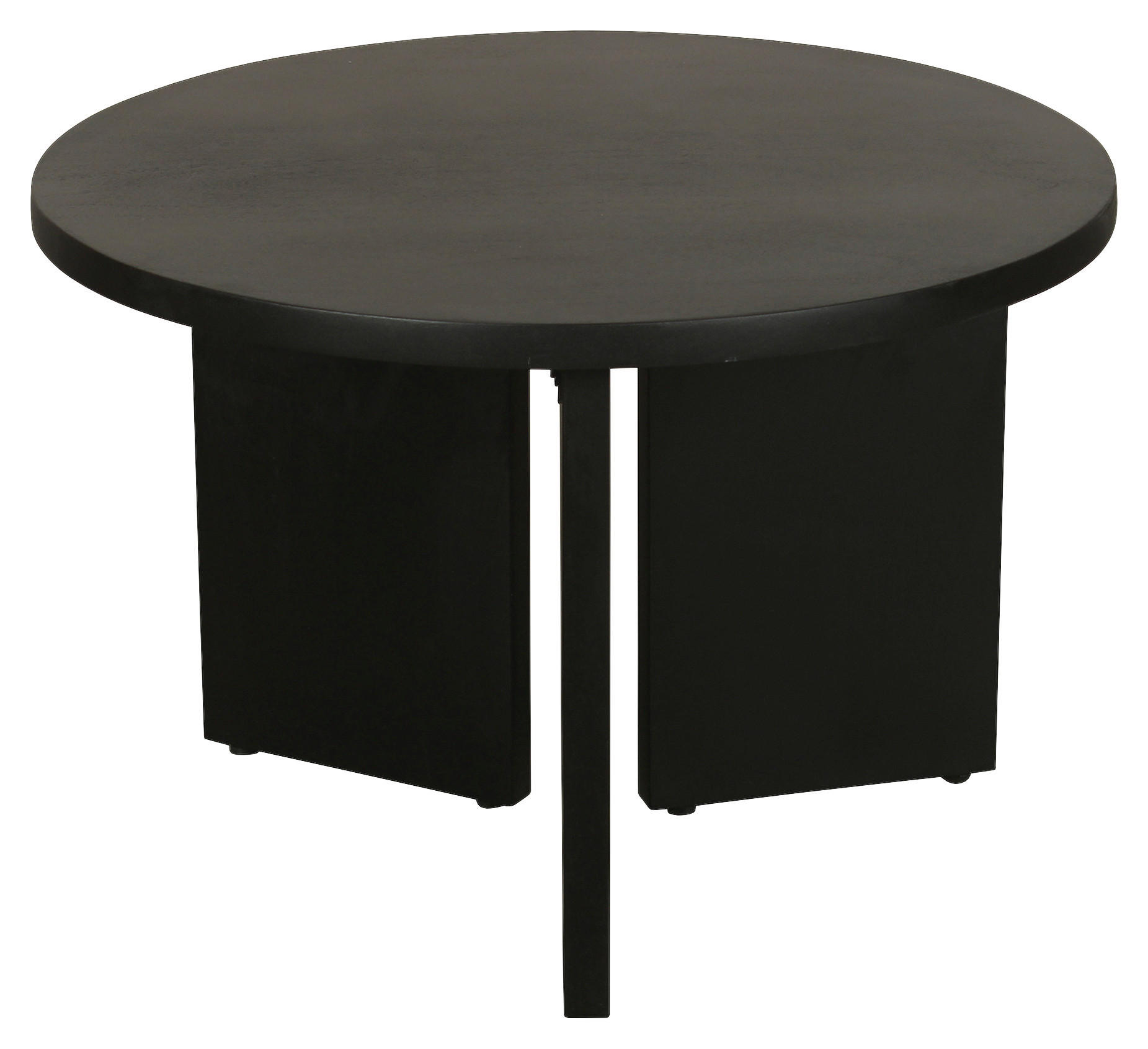 COUCHTISCH Akazie massiv rund Schwarz  - Schwarz, Design, Holz (60/41/60cm) - MID.YOU