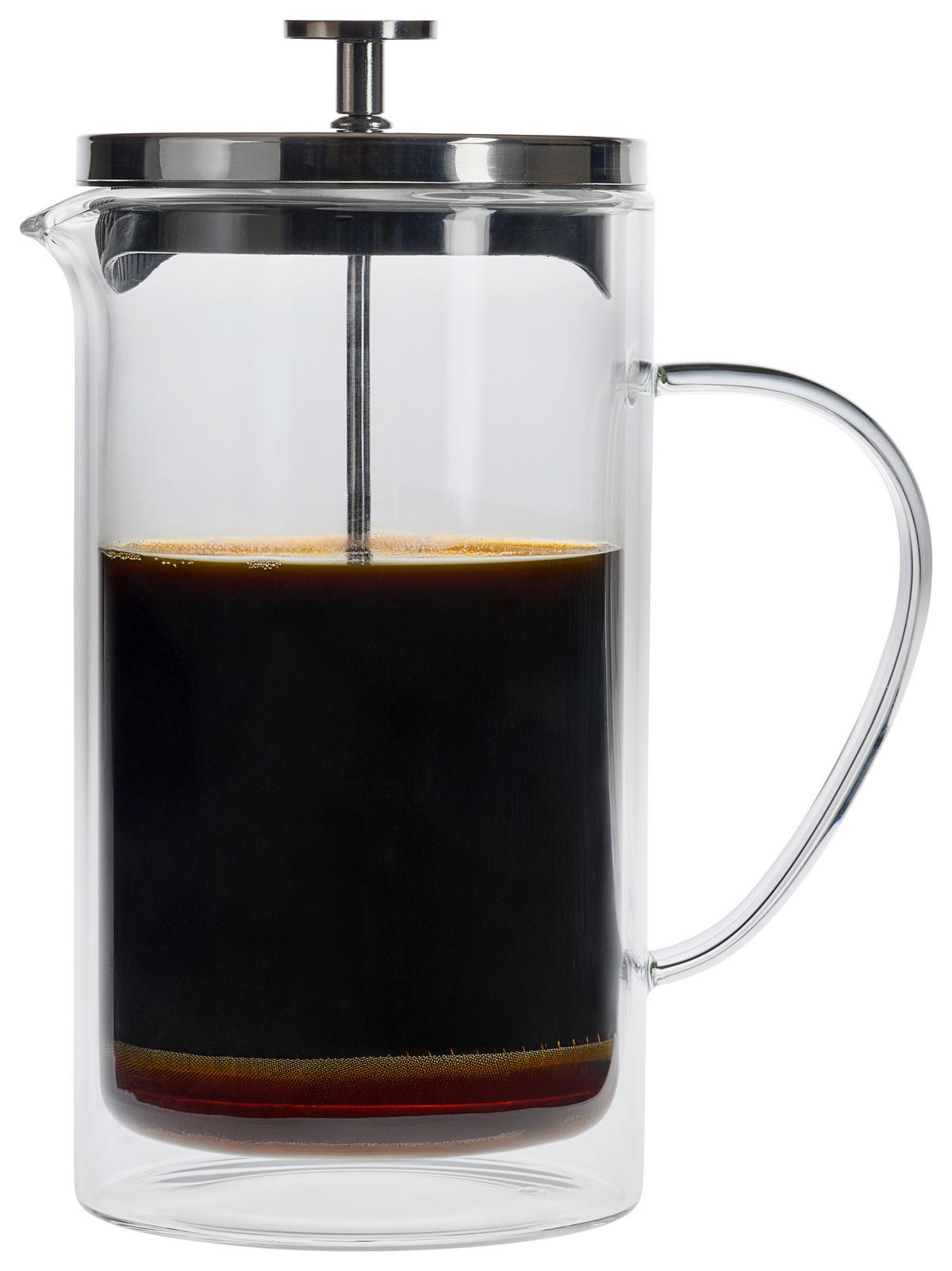 KAFFEEBEREITER 0.8 L  - Klar, Basics, Glas/Metall (10,5/21cm) - Novel