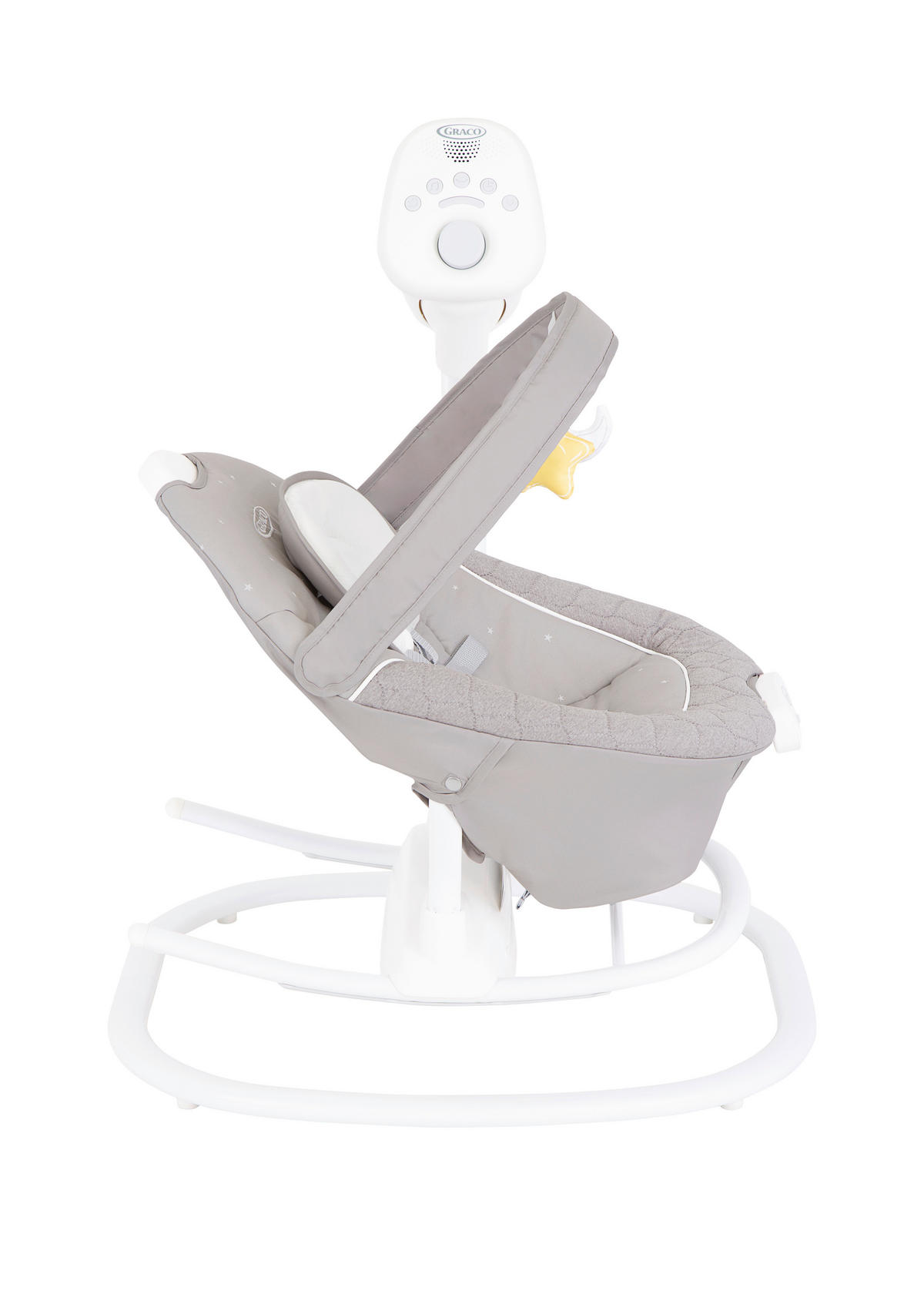 SCHAUKELWIPPE SOFTSWAY  - Weiß/Grau, Basics, Textil/Metall (72,8/89,3/91,5cm) - Graco