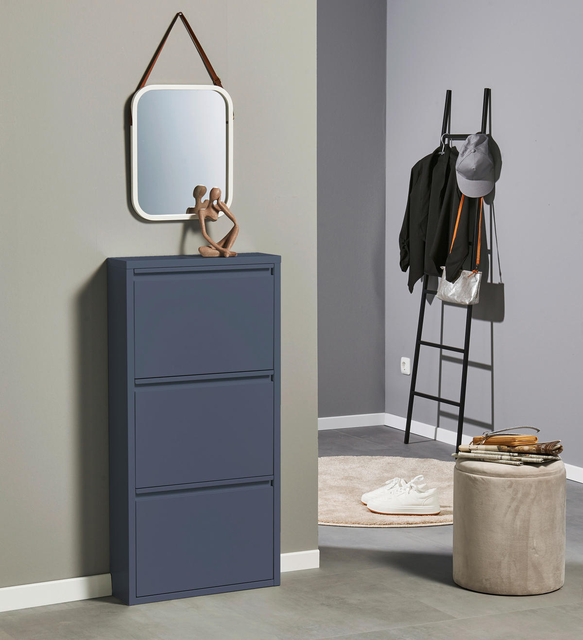 SCHUHKIPPER  in 51/104/16 cm  - Blau, MODERN, Metall (51/104/16cm) - Boxxx