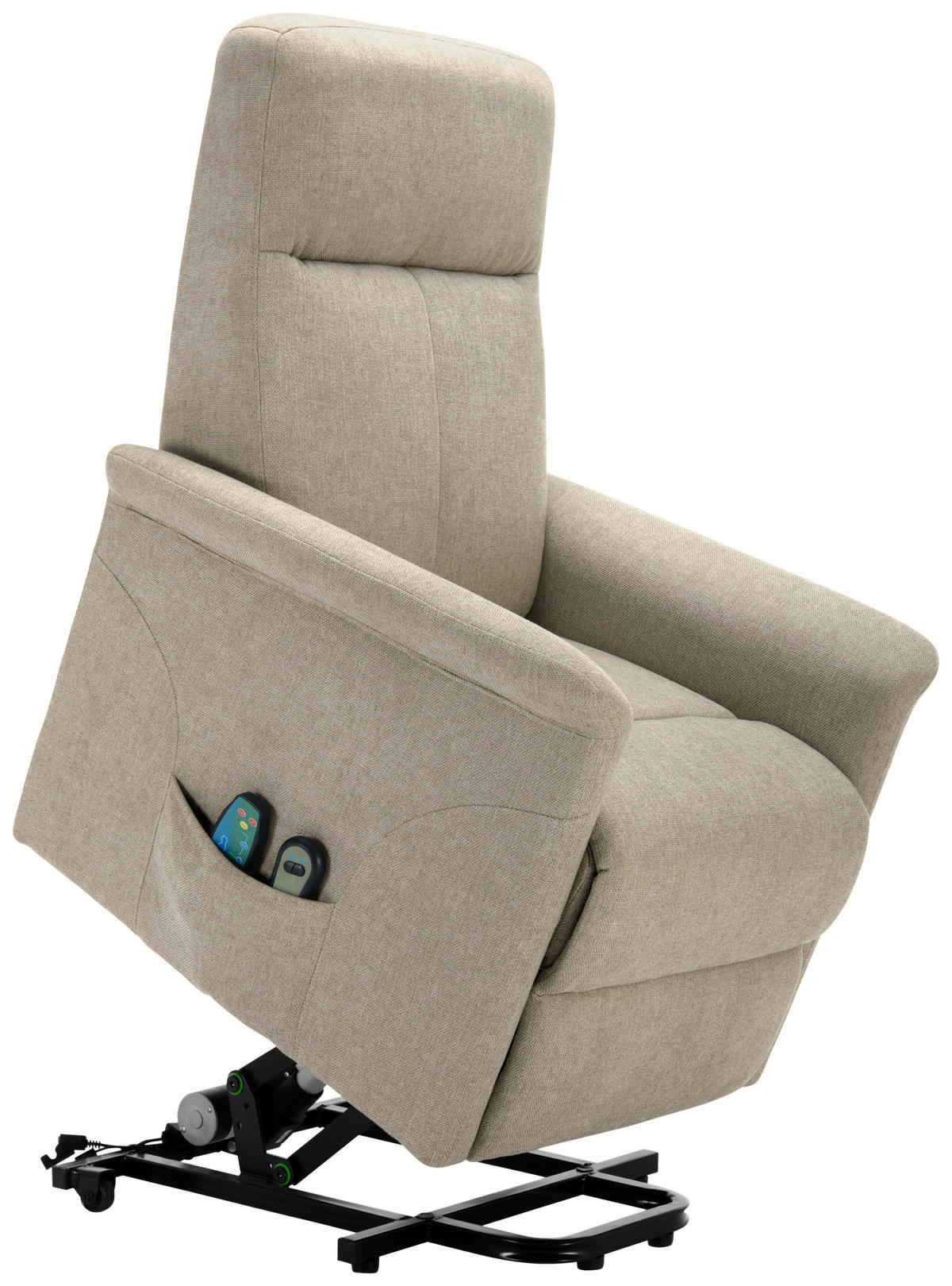 MASSAGESESSEL Mikrofaser Naturfarben    - Schwarz/Naturfarben, KONVENTIONELL, Kunststoff/Textil (72/102/86cm) - MID.YOU