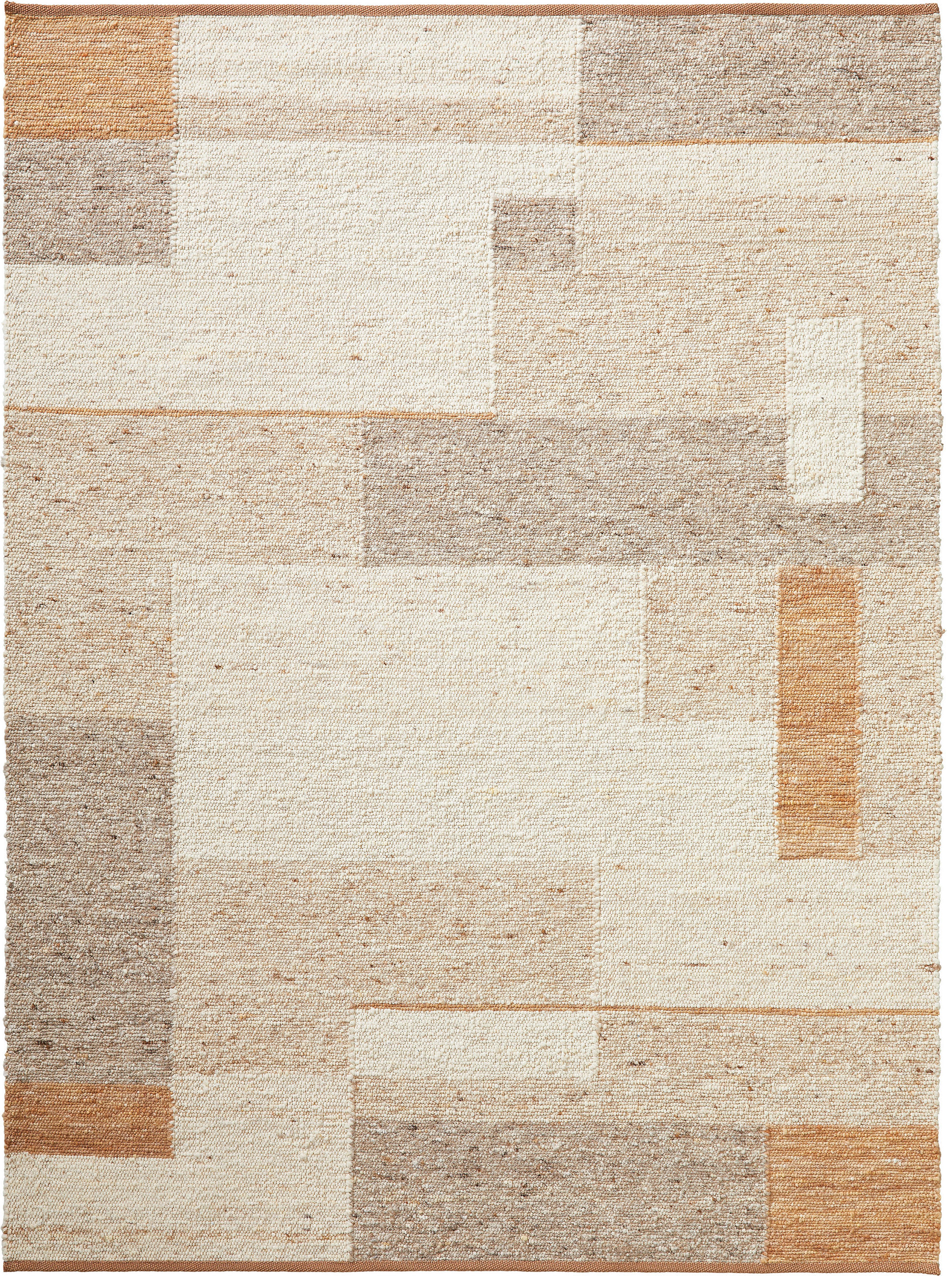 HANDWEBTEPPICH 130/190 cm Freising  - Beige/Orange, Konventionell, Textil (130/190cm) - Linea Natura