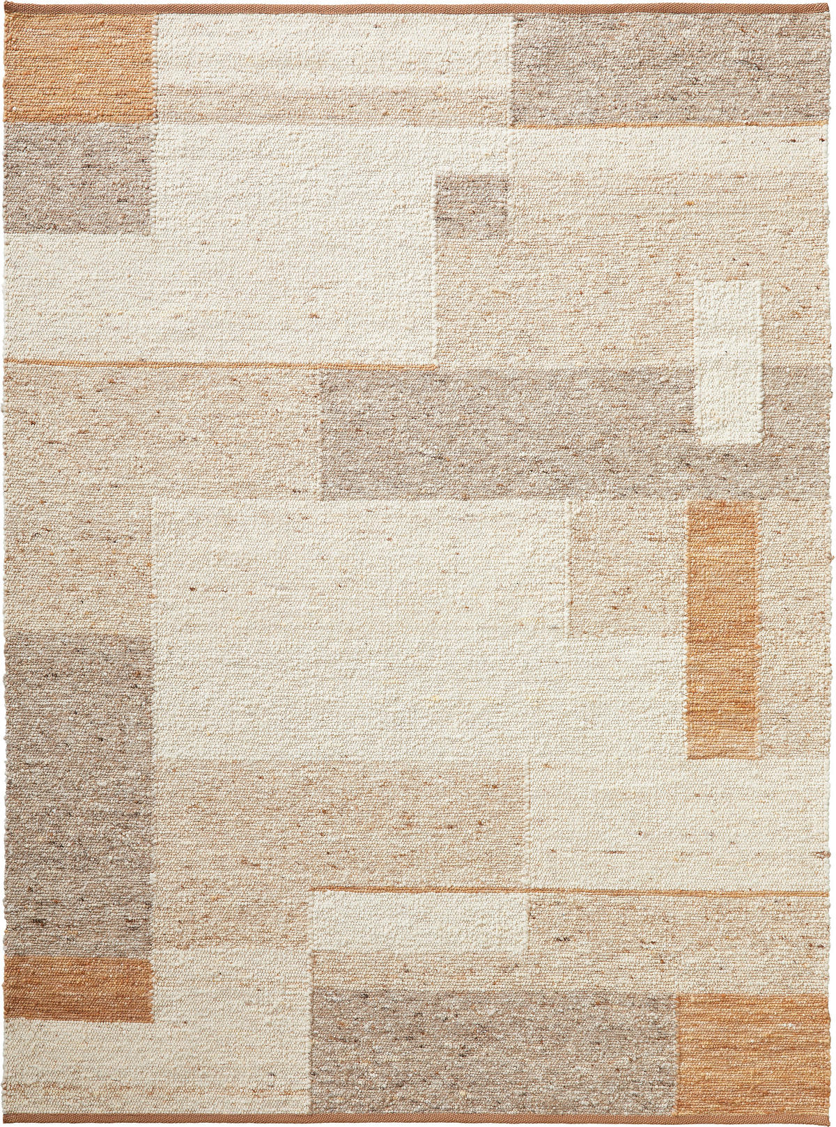 HANDWEBTEPPICH 130/190 cm Freising  - Beige/Orange, Konventionell, Textil (130/190cm) - Linea Natura