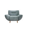 SESSEL in Chenille Blau  - Wildeiche/Blau, Modern, Holz/Textil (111/81/90cm) - MID.YOU