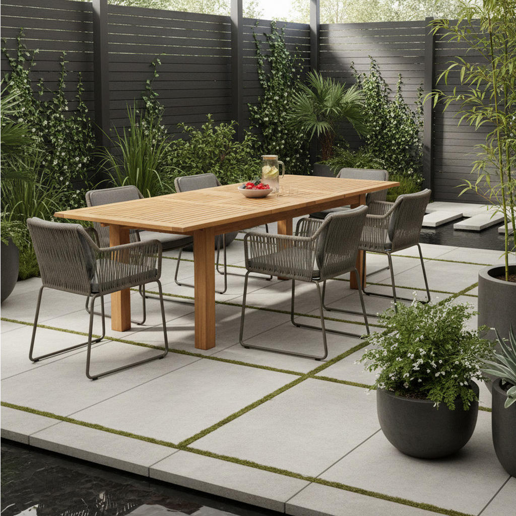 Gardenson ZÁHRADNÝ STÔL, drevo, 180-260/100/75 cm