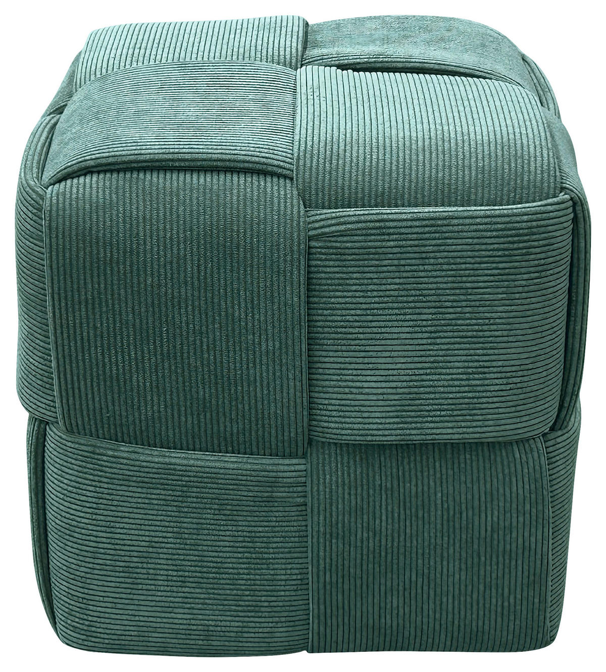 POUF in Dunkelgrün Textil Dunkelgrün  - Dunkelgrün, Design, Textil (40/40/40cm) - MID.YOU