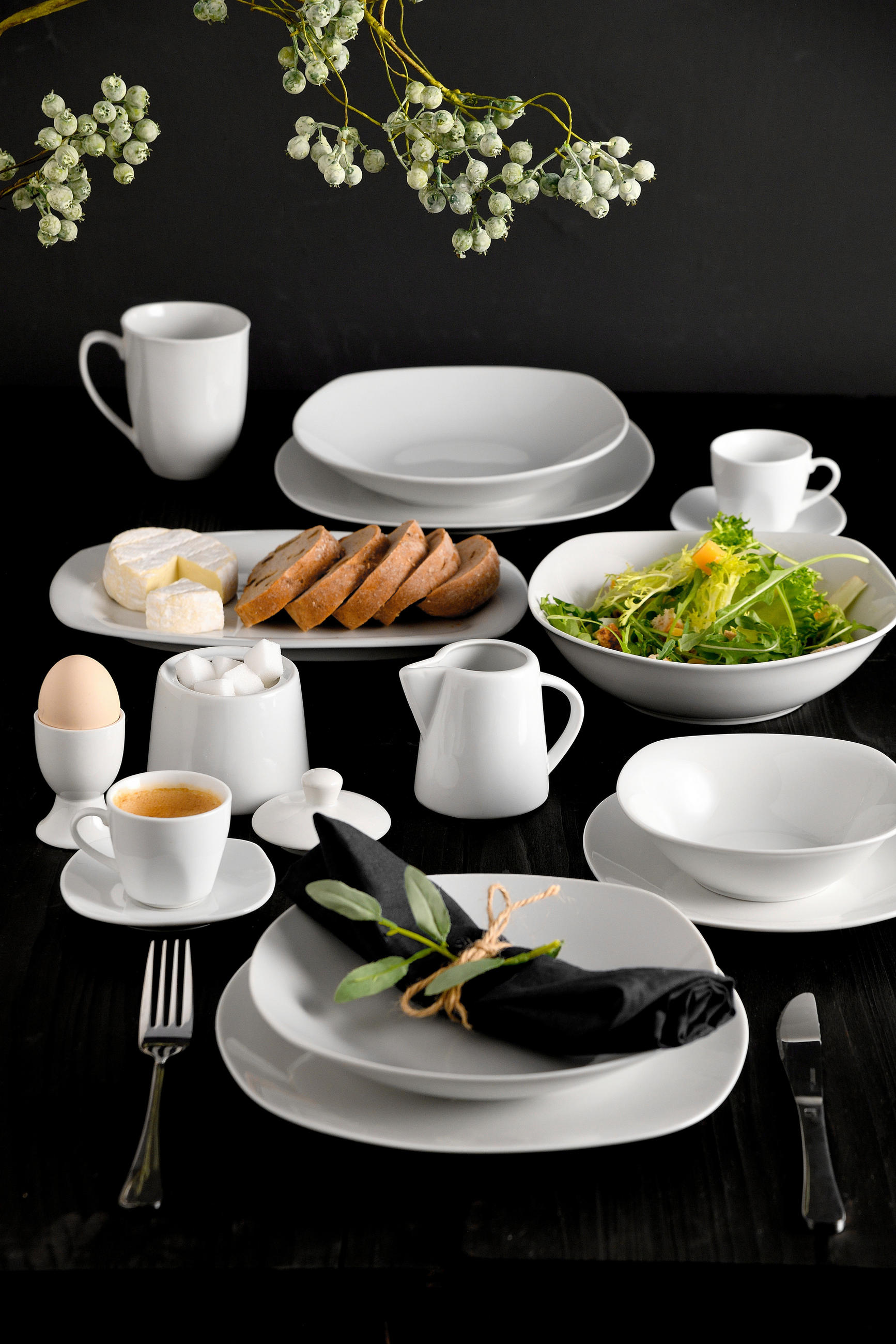 KOMBISERVICE Weiß 100-teilig  - Weiß, LIFESTYLE, Keramik