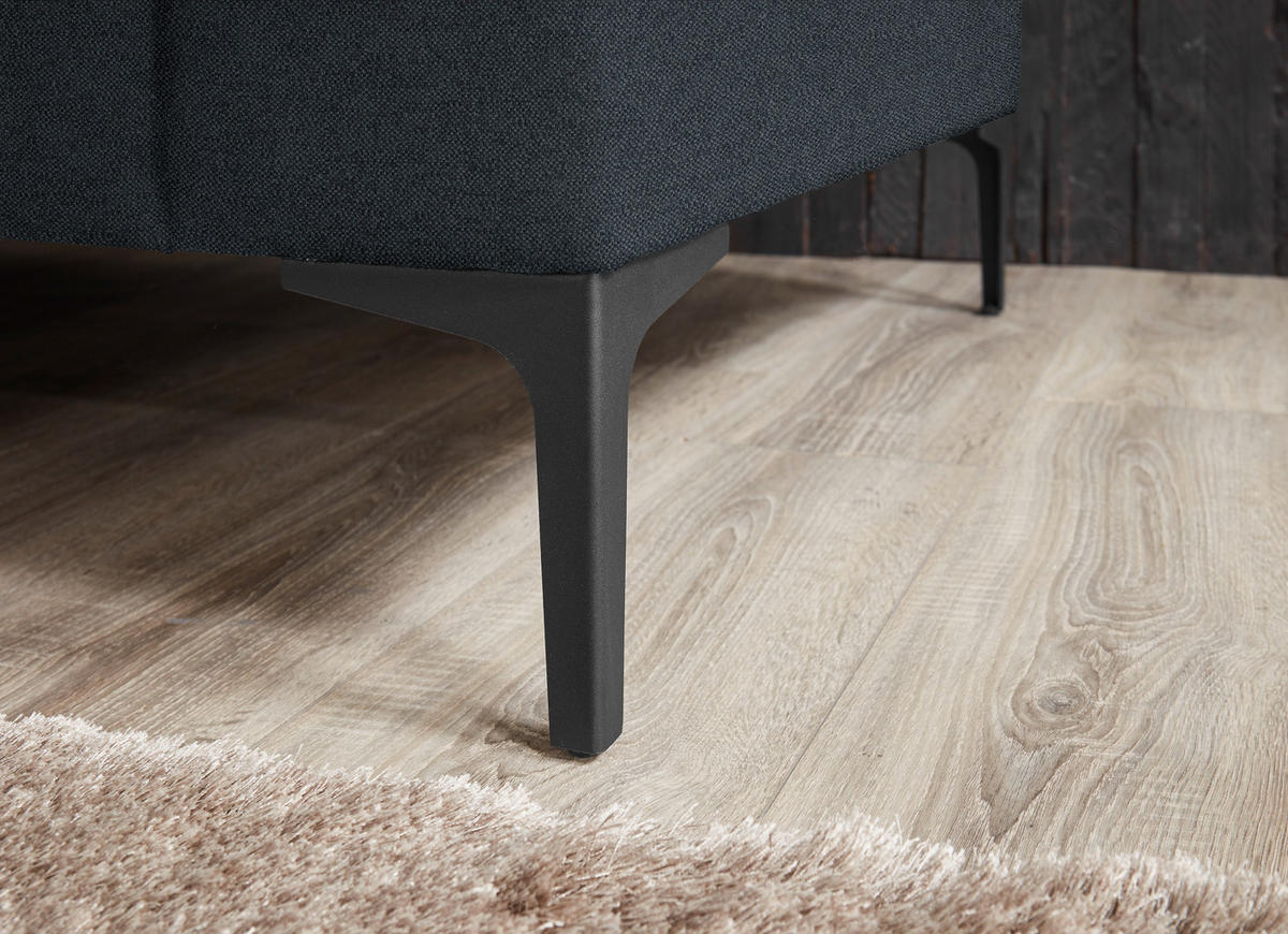 2,5-SITZER in Flachgewebe Anthrazit  - Anthrazit/Schwarz, Design, Textil/Metall (206/86/97cm) - Pure Home Lifestyle