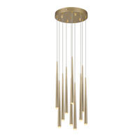 LED-HÄNGELEUCHTE 30/150 cm    - Goldfarben, Design, Metall (30/150cm) - Trio Leuchten
