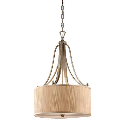VISEČA SVETILKA Elstead Abbey 50.8/92.1 cm E27 - srebrne barve/peščene barve, Konvencionalno, kovina (50.8/92.1cm) - Elstead Lighting