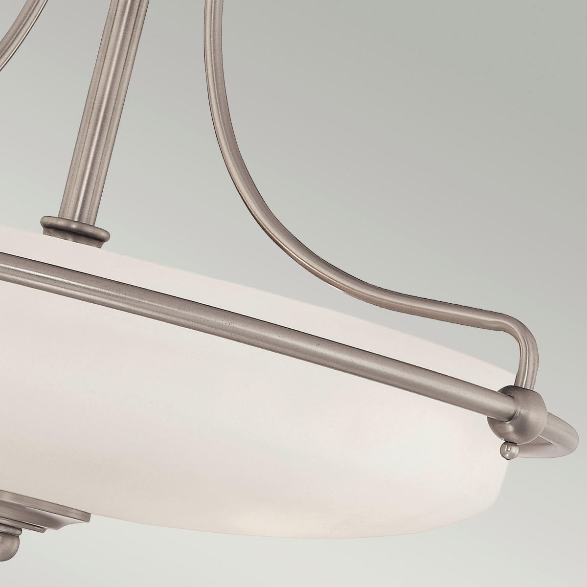 DECKENLEUCHTE  53.3/35.6 cm    - Nickelfarben, Konventionell, Glas/Metall (53.3/35.6cm) - Elstead Lighting