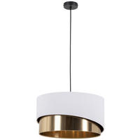 HÄNGELEUCHTE 45,5/120 cm   - Goldfarben/Weiß, MODERN, Kunststoff/Textil (45,5/120cm) - Novel