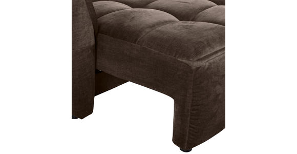 SCHLAFSOFA Flachgewebe Dunkelbraun - Dunkelbraun/Schwarz, KONVENTIONELL, Kunststoff/Textil (250/70/118cm) - Carryhome