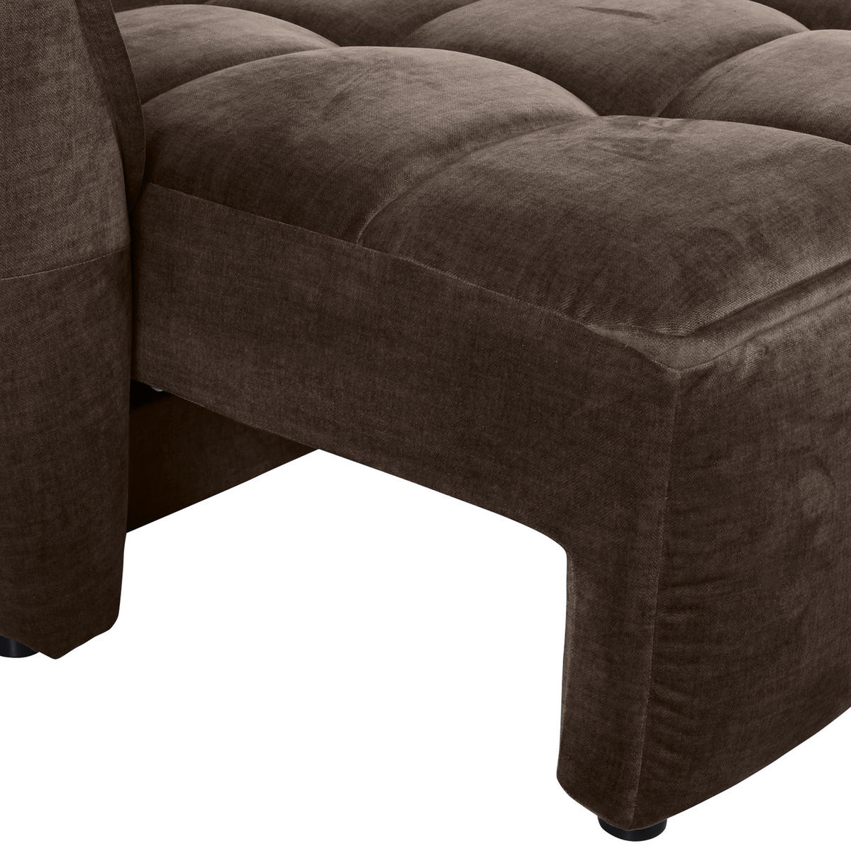 SCHLAFSOFA in Flachgewebe Dunkelbraun  - Dunkelbraun/Schwarz, Konventionell, Kunststoff/Textil (250/70/118cm) - MID.YOU